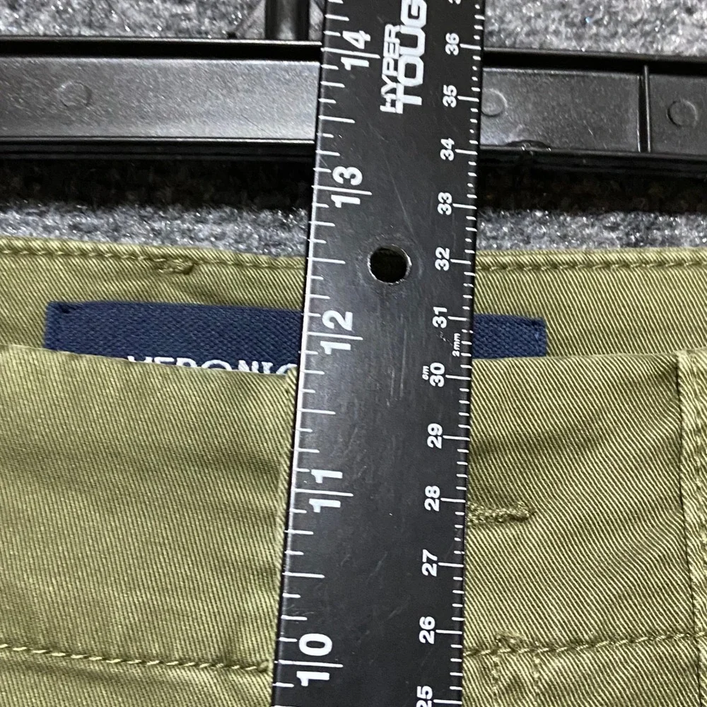 Veronica Beard Arya Straight Leg Crop High Rise Pants Army Green 28 Utility